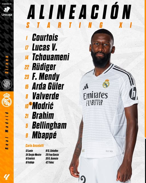 Girona - Real Madrid kezdő 11